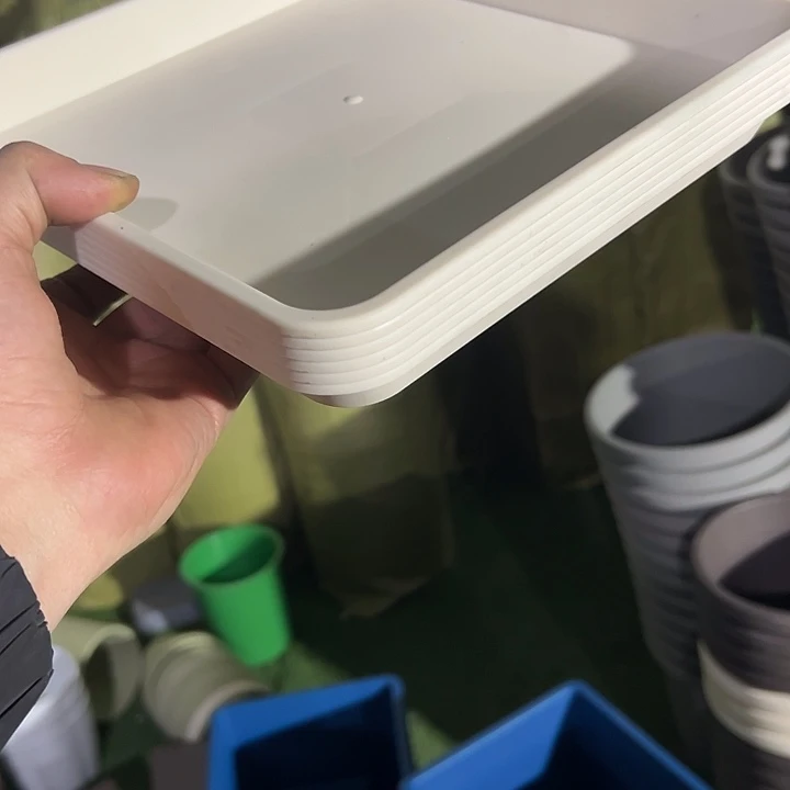 唯***适方形托盘米白色6个瑕疵