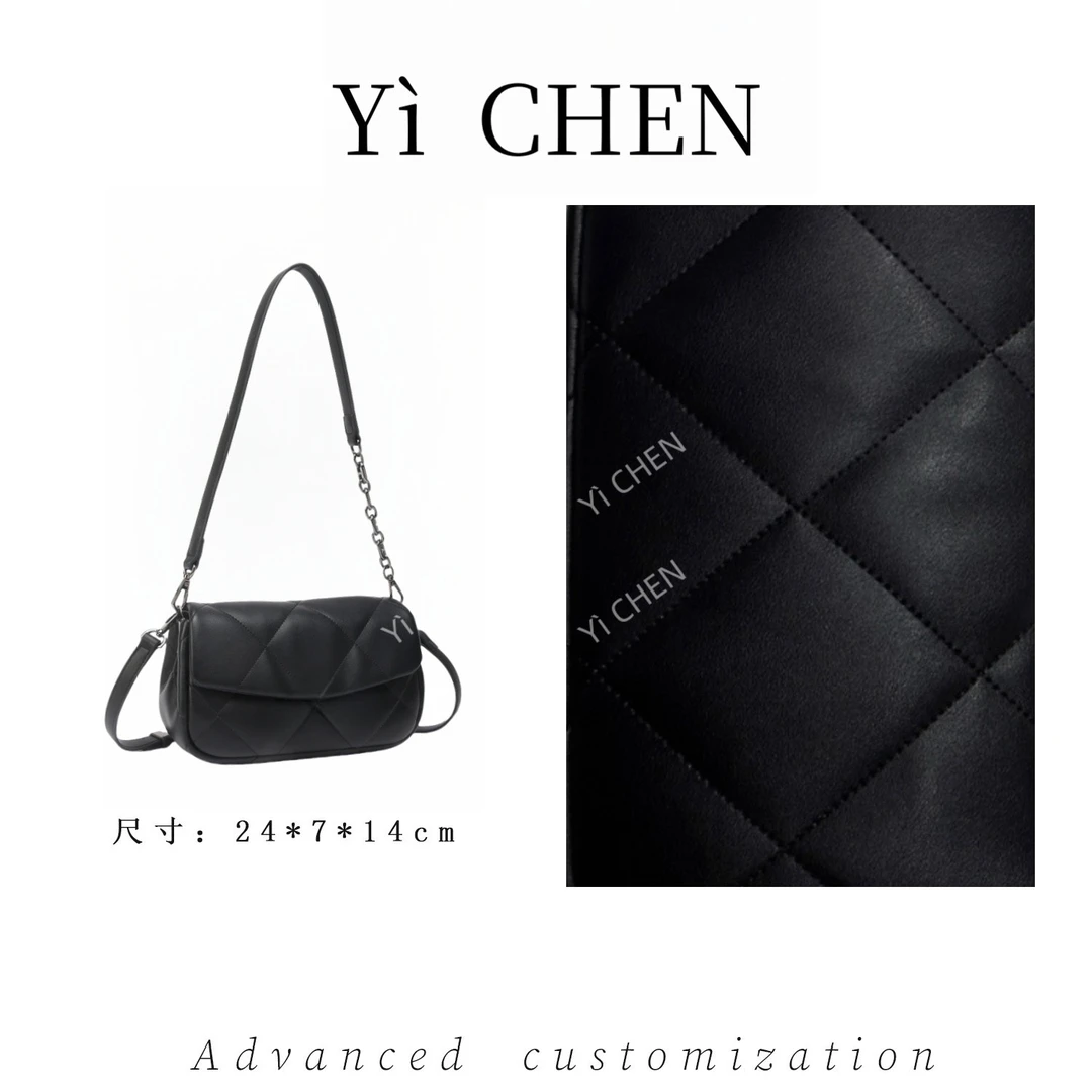 【Yì CHEN】BF-66359-黑色 简约时尚女士新款轻奢单肩斜跨包