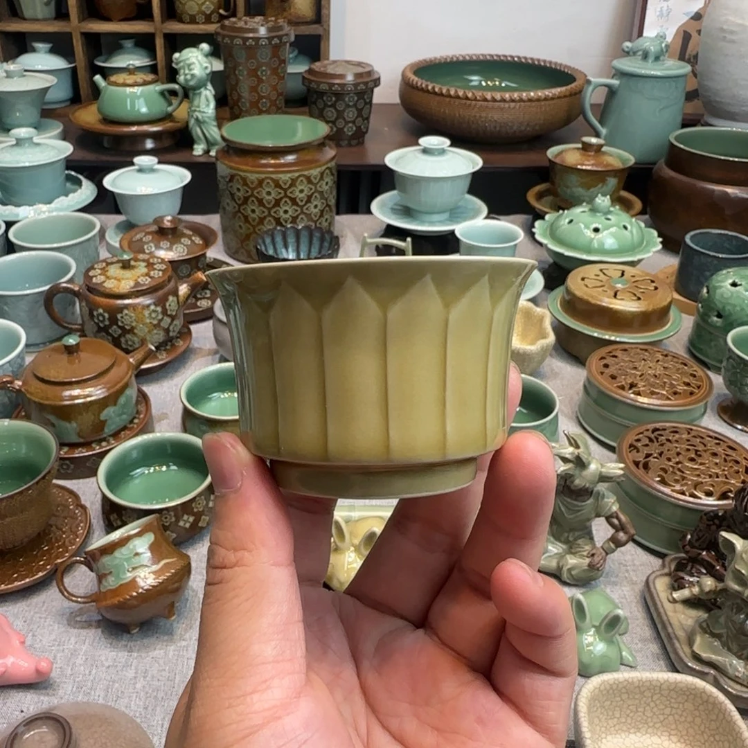 龙泉青瓷手工主人杯