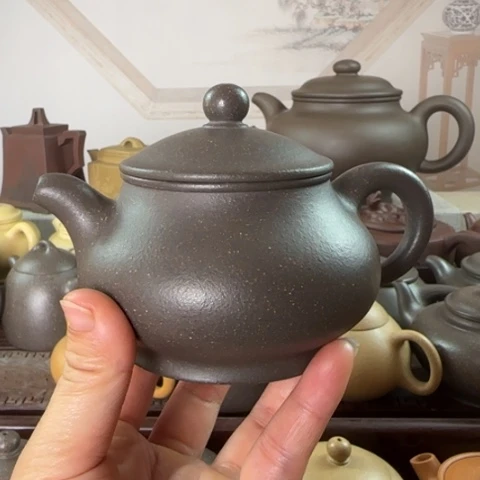 茶壶紫砂梨皮天青230c c