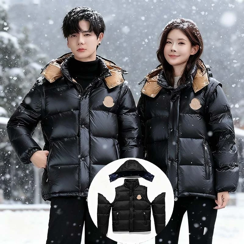 波司断码联名TUGGIFT鹅绒羽绒服短款亮面男女同款2025新款潮牌可