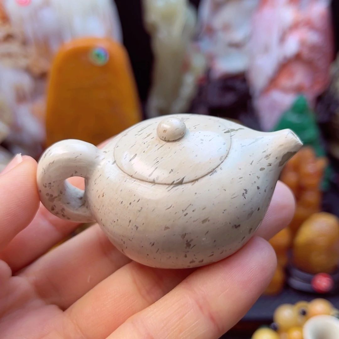 寿山石茶壶手玩件