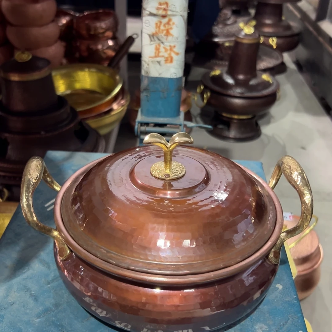 紫铜20cm烤色豆芽顶燃气