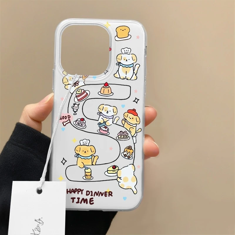 吃蛋糕小狗造型适用于多款机型的手机壳简约新款潮