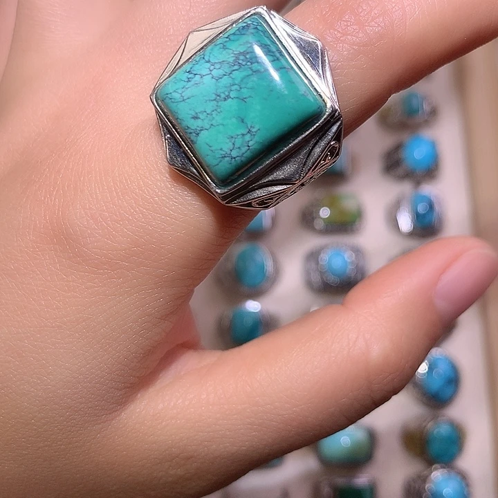 绿松石银S925镶嵌颈饰