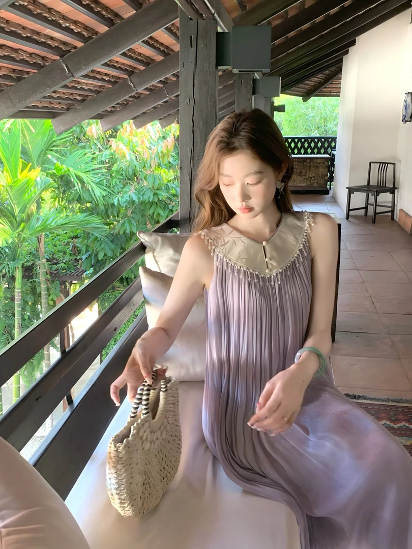 EIA一尧【兰若词】春夏气质温柔松弛连衣裙宽松慵懒小众度假欧若风