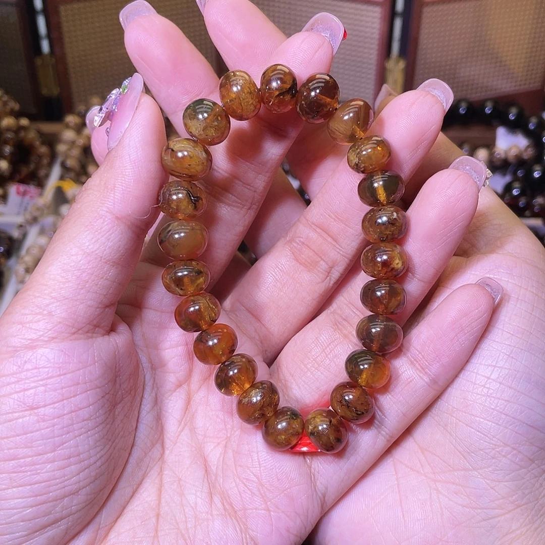 琥珀未镶嵌裸石抚顺琥珀10+水蜡