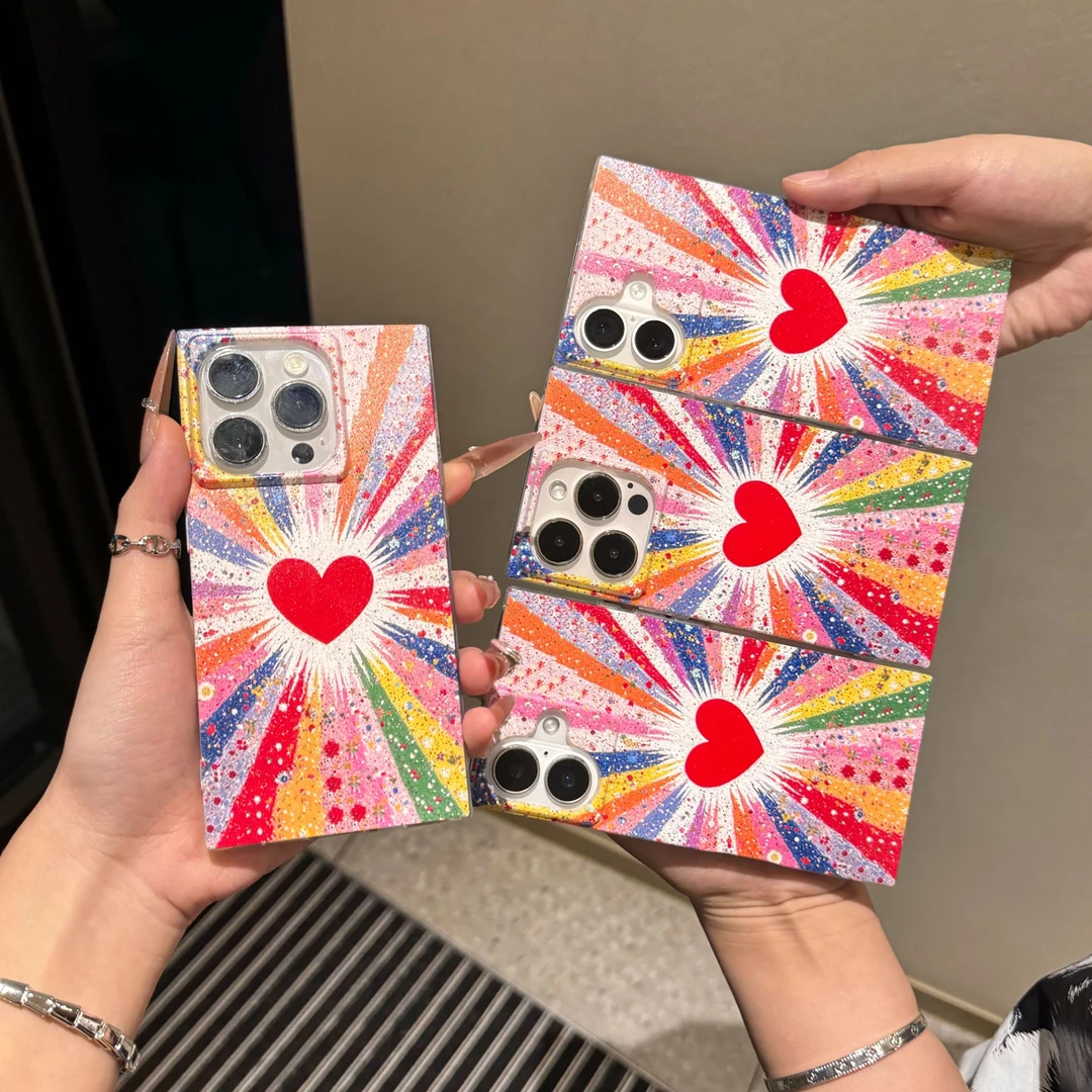 UWCYXOM创意情侣爱心适用苹果16promax手机壳15太空壳小米华为