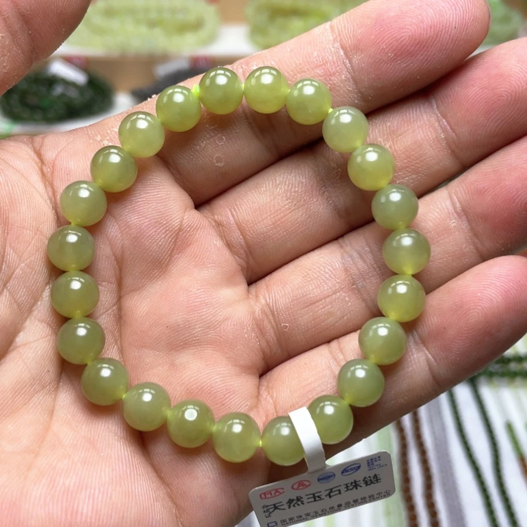 和田玉未镶嵌颈饰8mm