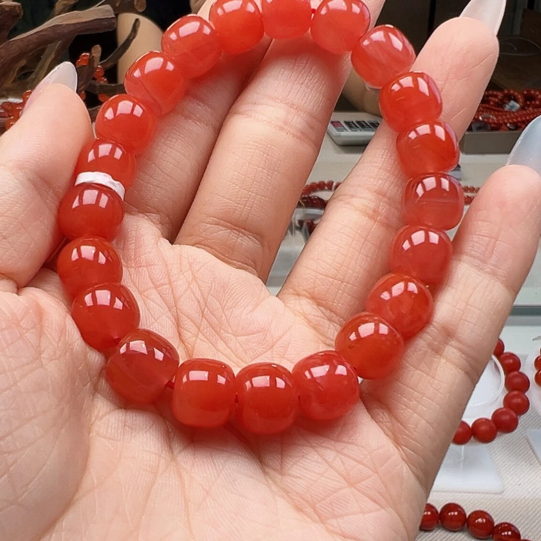 南红玛瑙未镶嵌手链