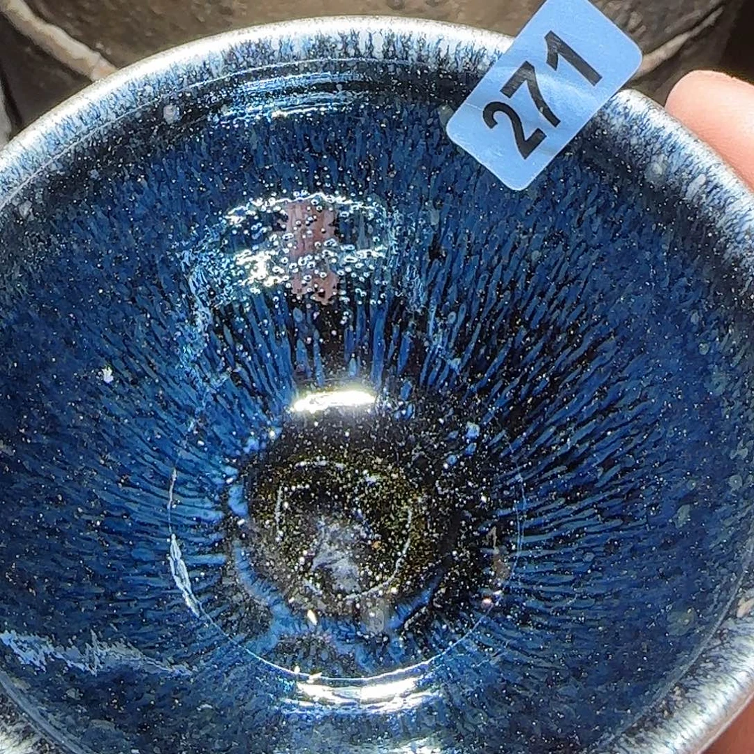 茶盏琢泥窑柴烧开窑