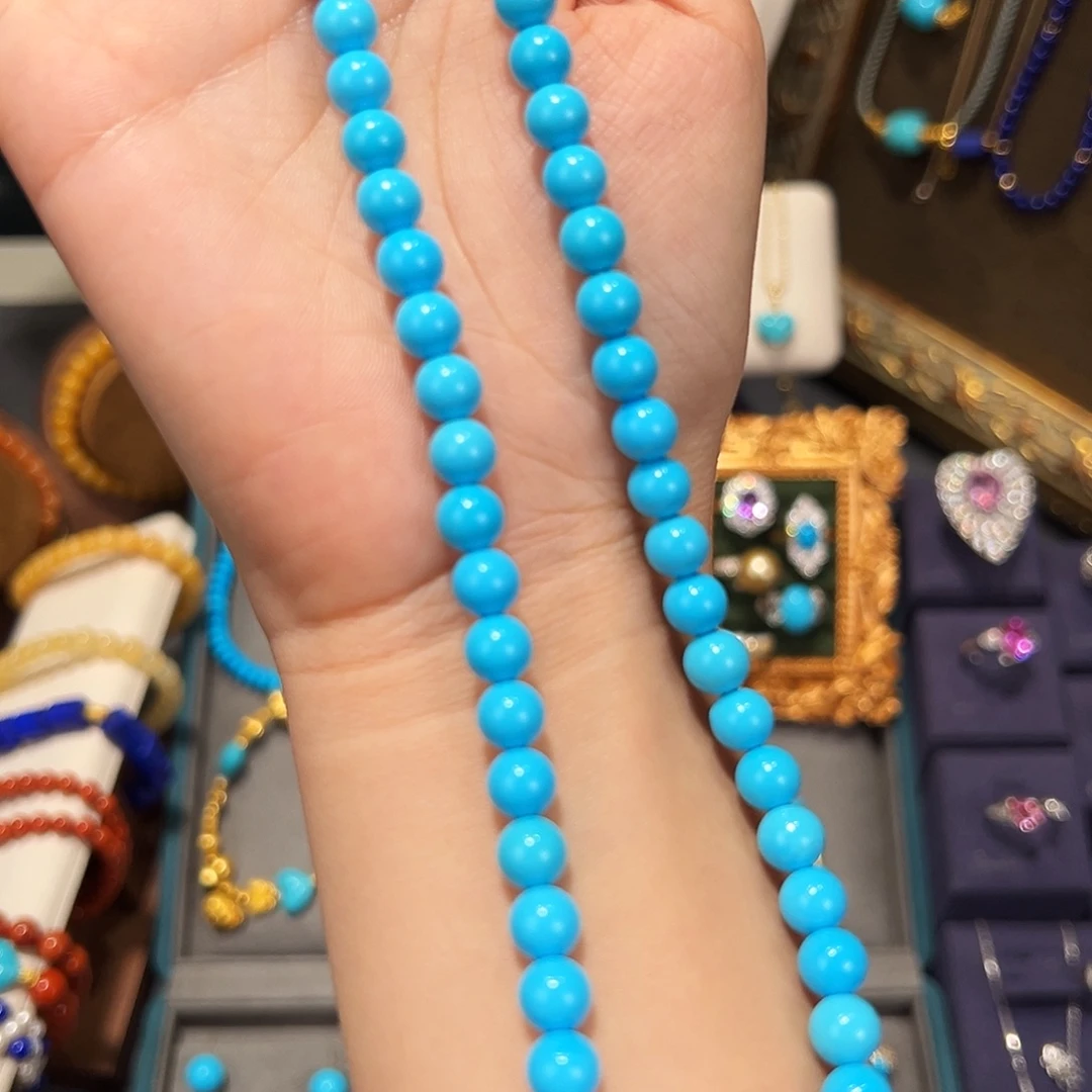 紫***薏绿松石未镶嵌颈饰