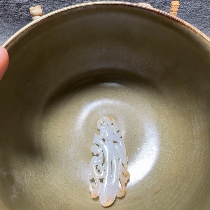摆件汇*堂双鱼青瓷精美大碗