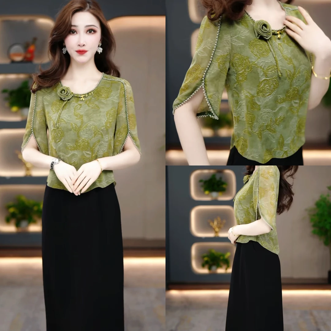 夏季时尚连衣裙2025新款气质显瘦时尚百搭收腰连衣裙MY25K1211款