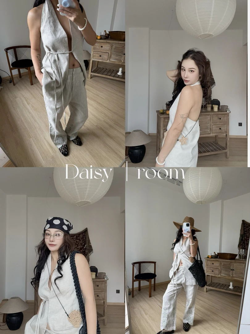 Daisy 露背挂脖西装背心