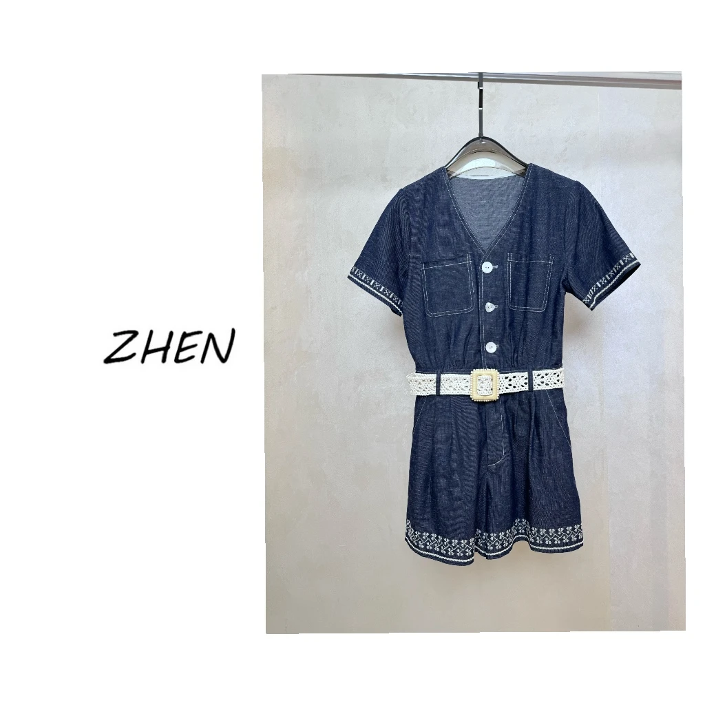 【ZHEN】25K00646 2025新款时尚气质修身显瘦小众设计连衣裙女