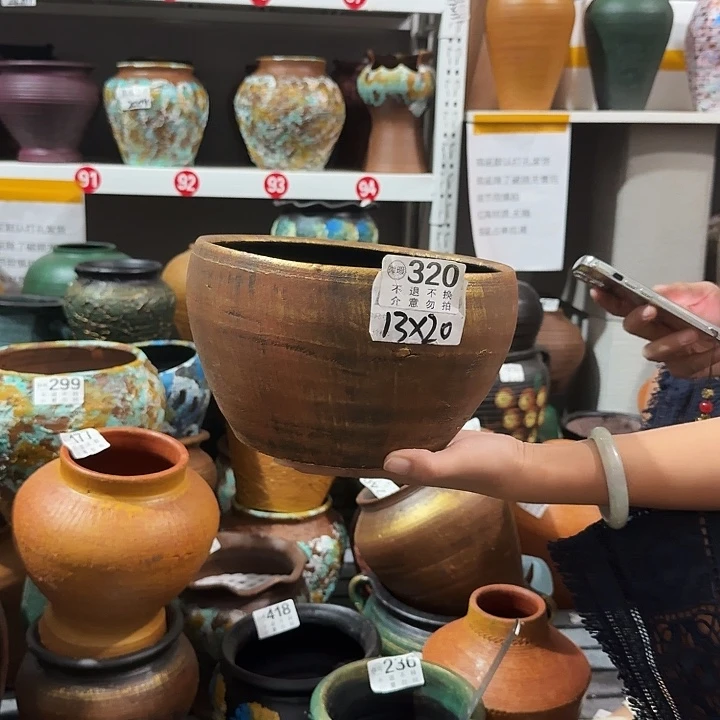 彩绘大口320高13口径20