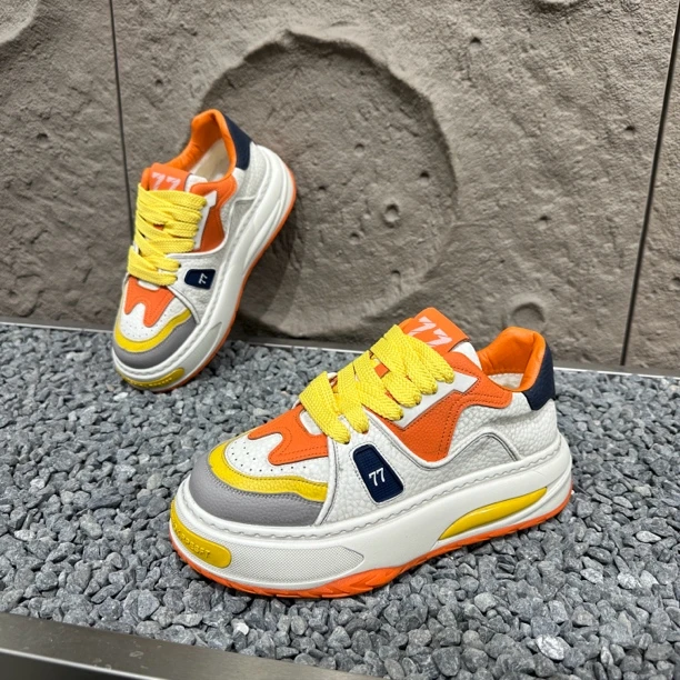 轻奢厚底增高百搭男士低帮系带时尚休闲鞋秋冬单棉拼色