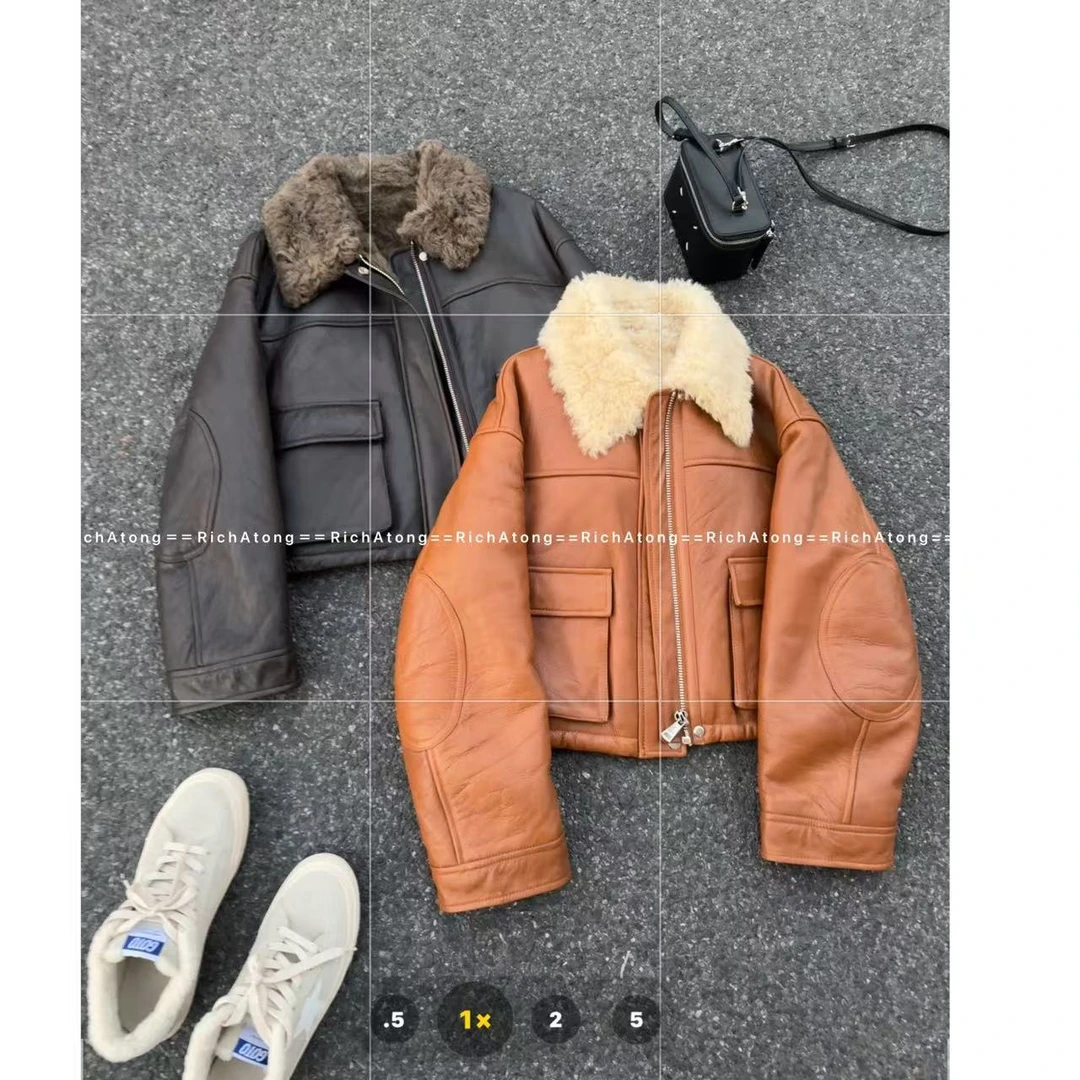 atong/阿彤-【斯卡恩】-2024 泡菜国100%wool-100%sheepskin毛外套