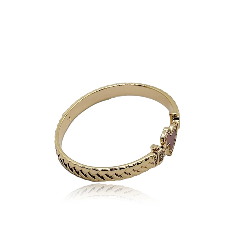 欧货DP高品编织纹红色葫芦手镯-0077