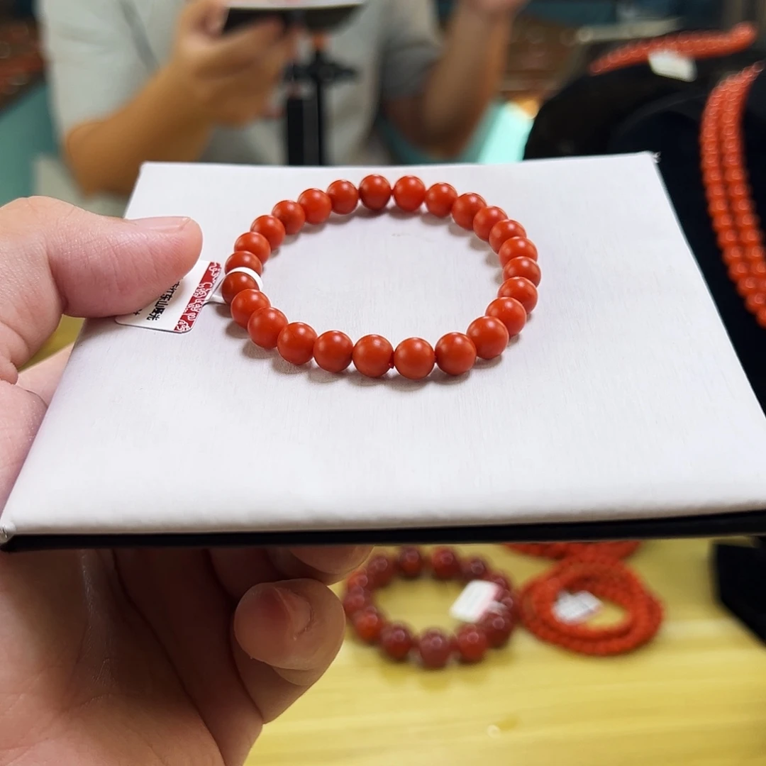 南红玛瑙未镶嵌手链
