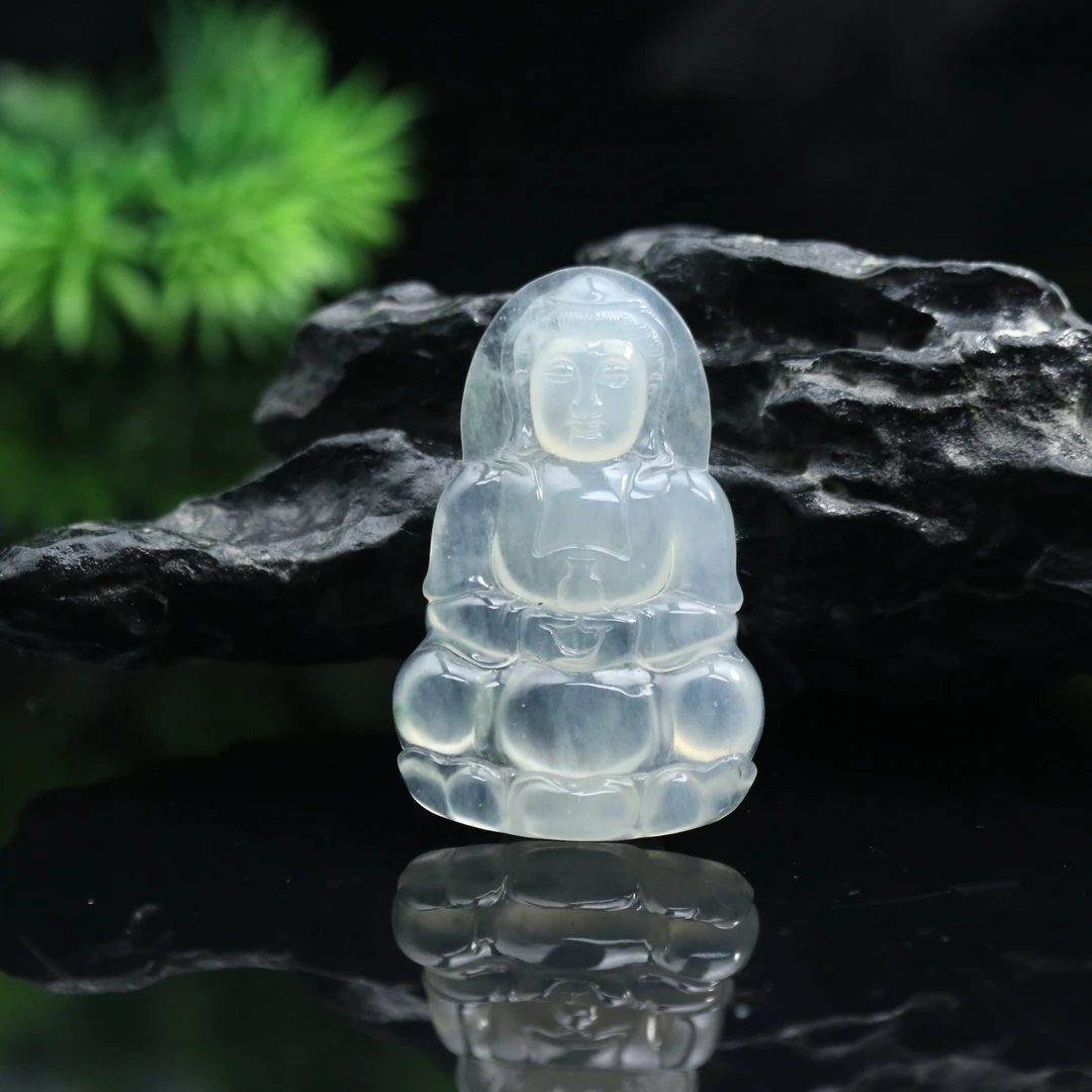 FC51天然缅甸翡翠A货冰观音/100349/保利厦门拍卖