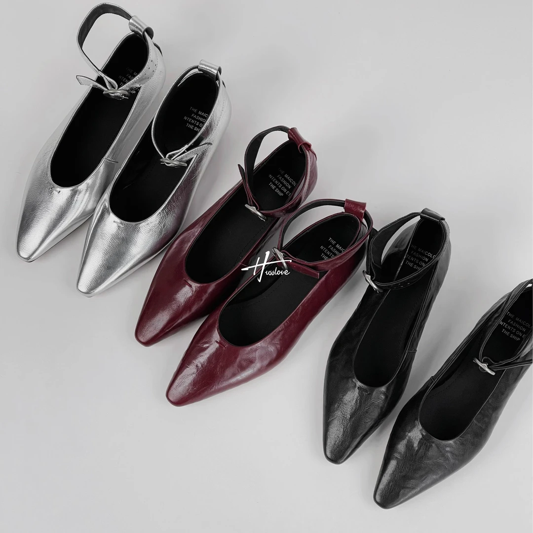 羊皮·跟高2.2CM·时尚简约大牌高级感浅口尖头单鞋百搭