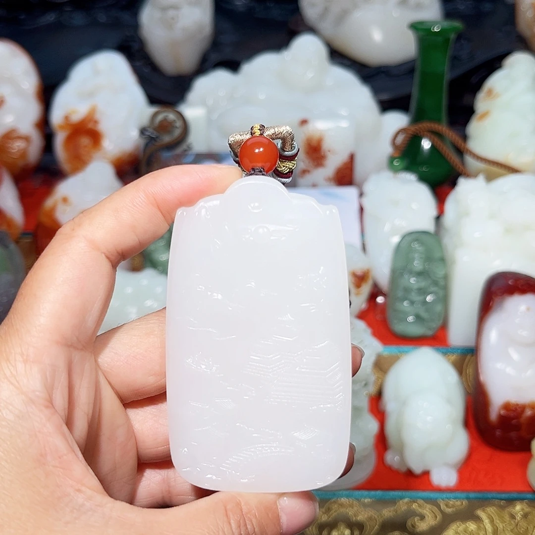 和田玉未镶嵌挂件