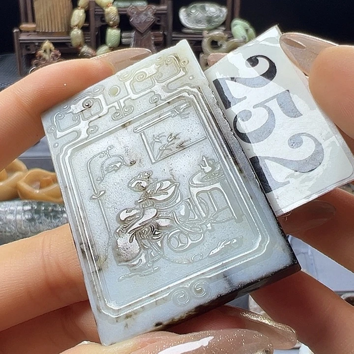 和田玉未镶嵌挂件大**金