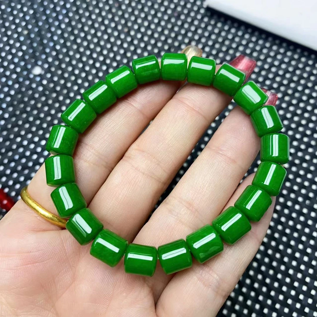 [小石]A333绿色系桶珠手链8M