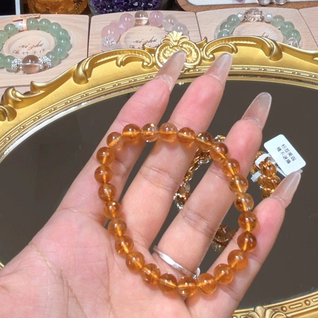 未镶嵌黄晶手链天然水晶