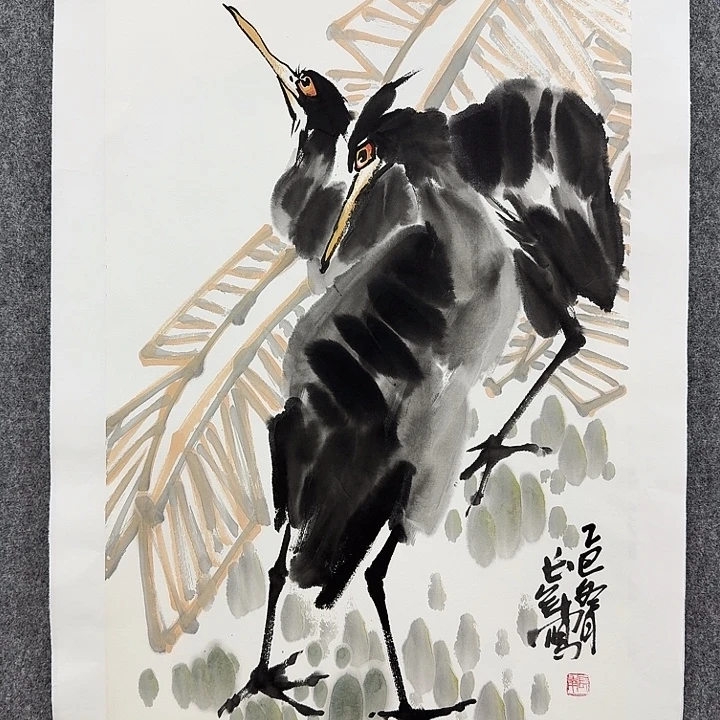 国画靳长年老师手绘作品