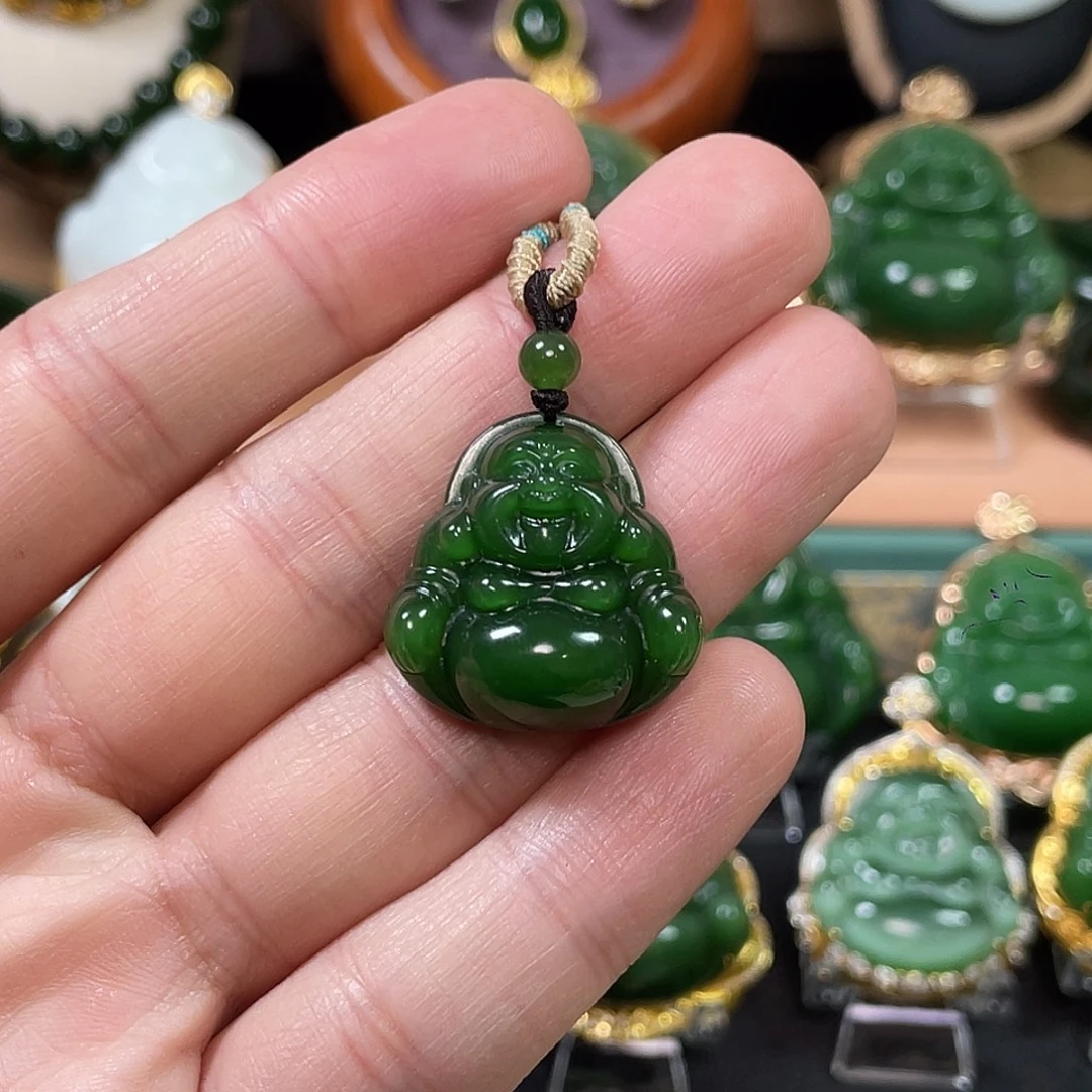 和田玉（碧玉）未镶嵌颈饰25mm