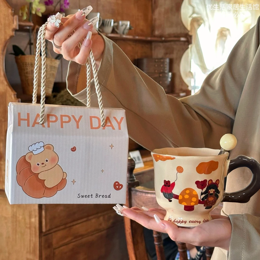 咖啡杯生日礼物姐妹创意水杯个人家庭可爱碗个人专用实用创意家居