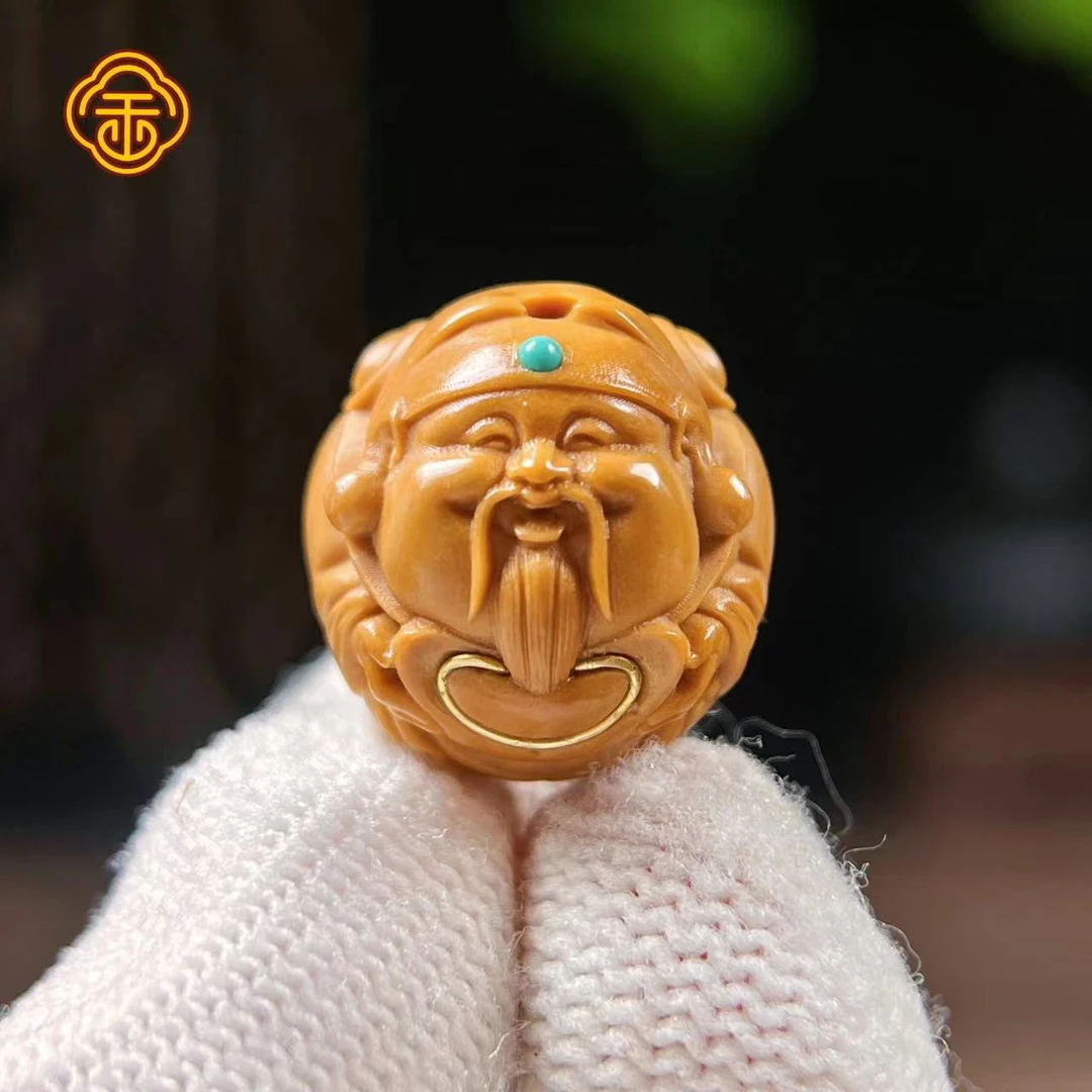 猴头核桃 1.6贵派财神镶嵌款 文玩单粒
