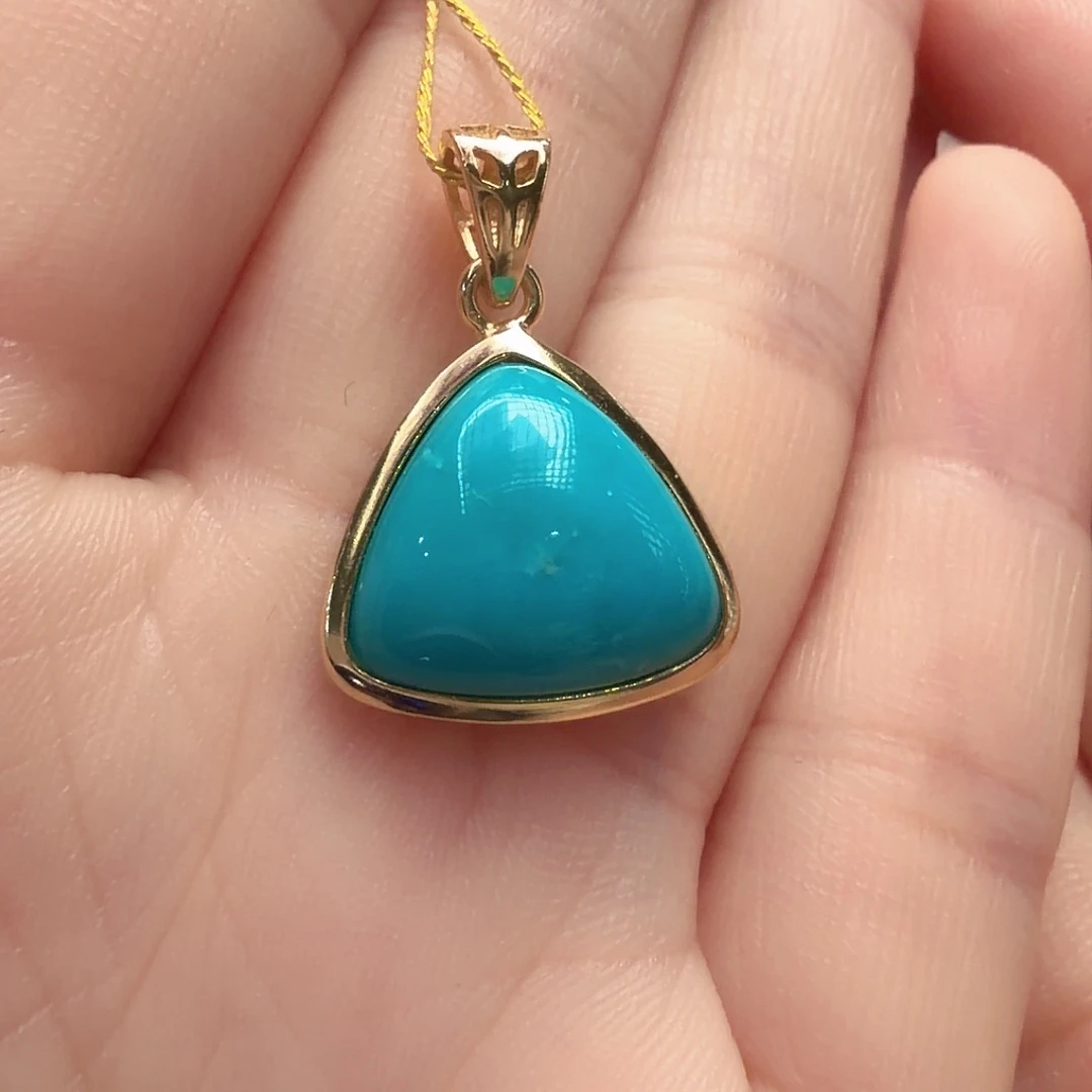 绿松石银S925镶嵌颈饰