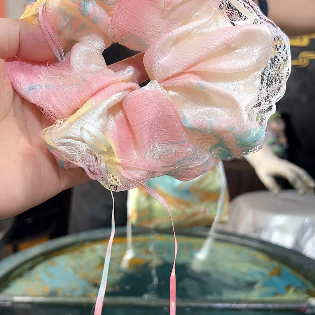 640蕾丝发圈手作
