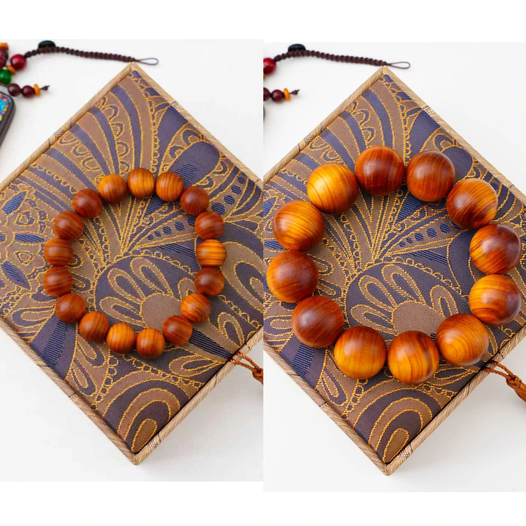 崖柏精品手串组合 崖柏大珠2.0手串 崖柏小珠1.2手串