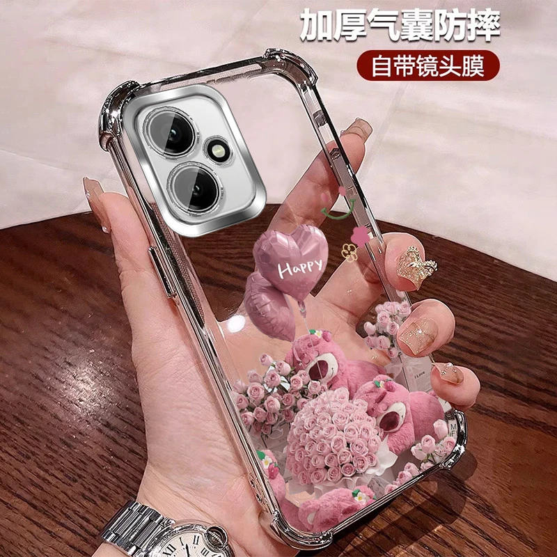 公主风适用荣耀400手机壳高颜值四角防摔400Pro全包带镜头膜 女士