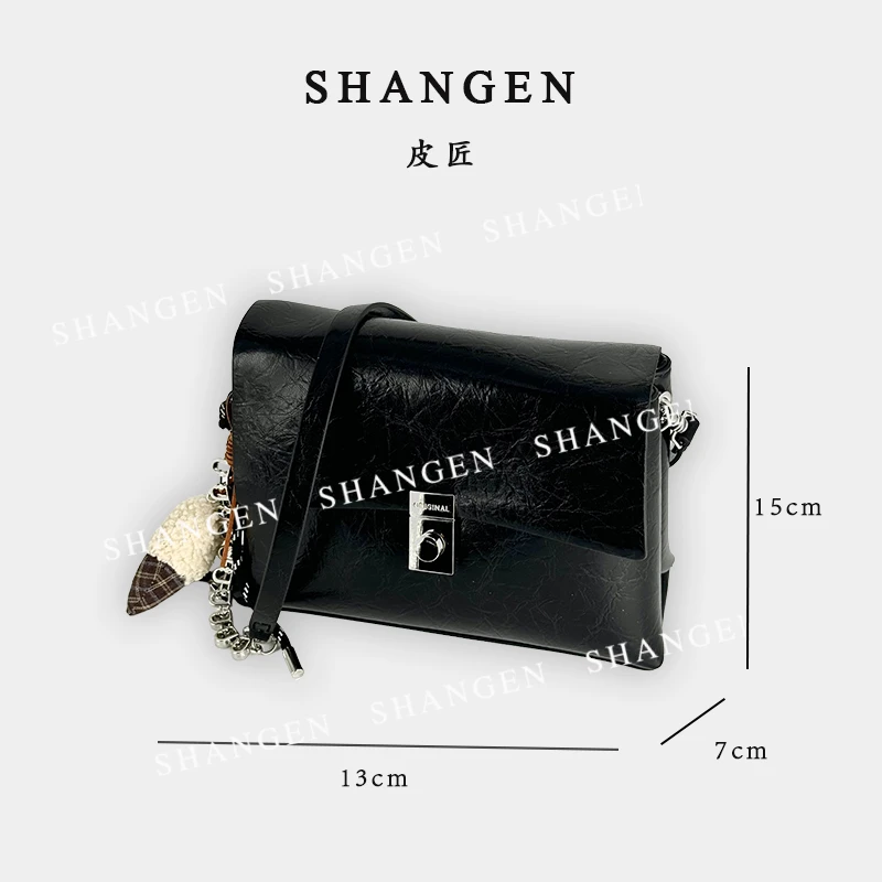 【尚恩CC】QYX-9806-黑色-轻奢时尚女士新款单肩斜挎包