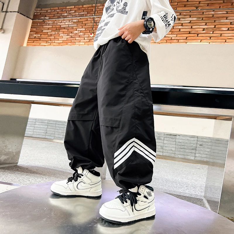 男大童2025新款春秋装宽松酷帅运动工装裤休闲裤潮流春秋款薄款