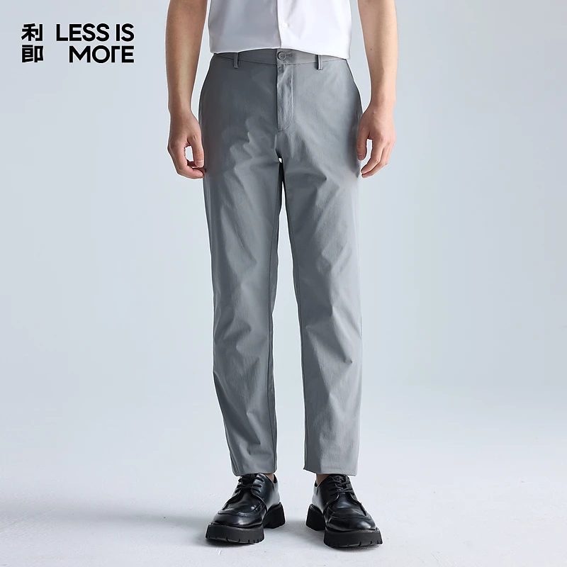 利郎【总裁系列】2025夏季商务修身直筒休闲裤弹力透气抗皱通勤穿搭