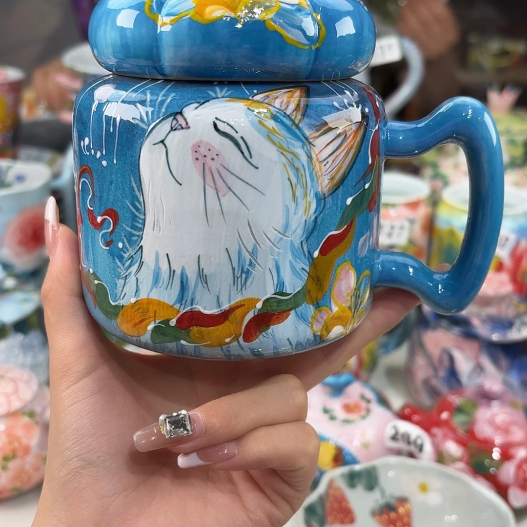 瓷片景德镇手绘高温釉下彩陶瓷茶具