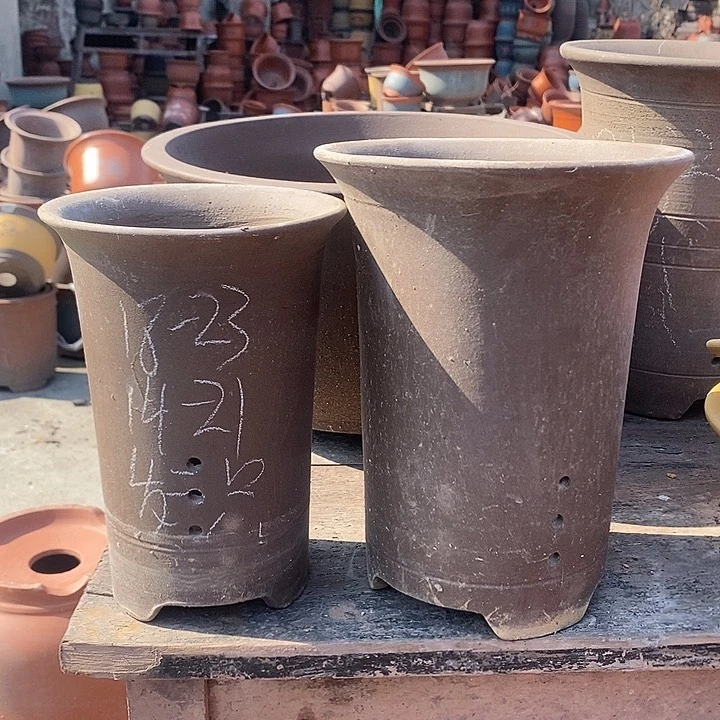 紫砂中国宜兴紫砂花盆，