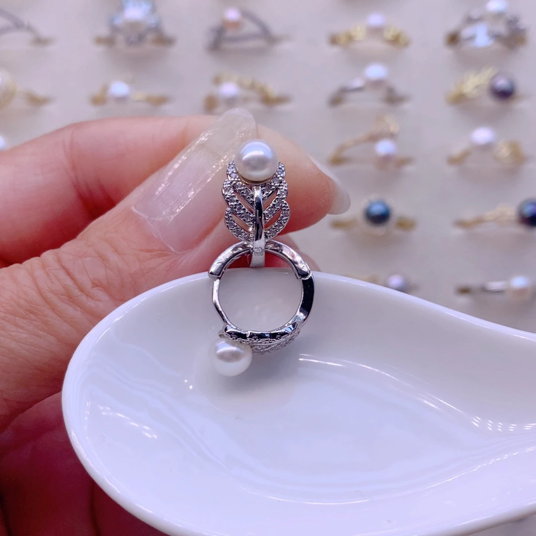 淡水珍珠耳饰合金