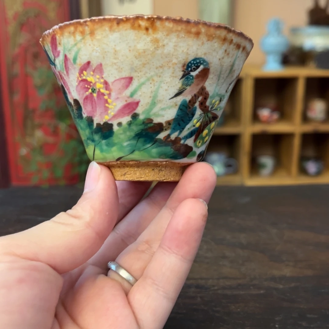 柴烧手工手绘陶瓷