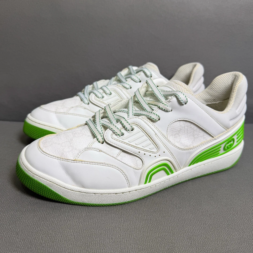 95新 GUCCI/古驰 42码 Basket白绿板鞋 275