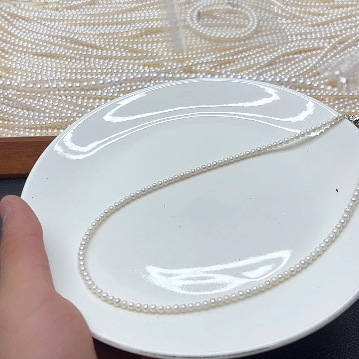 银S925镶嵌淡水珍珠天然珍珠项链41