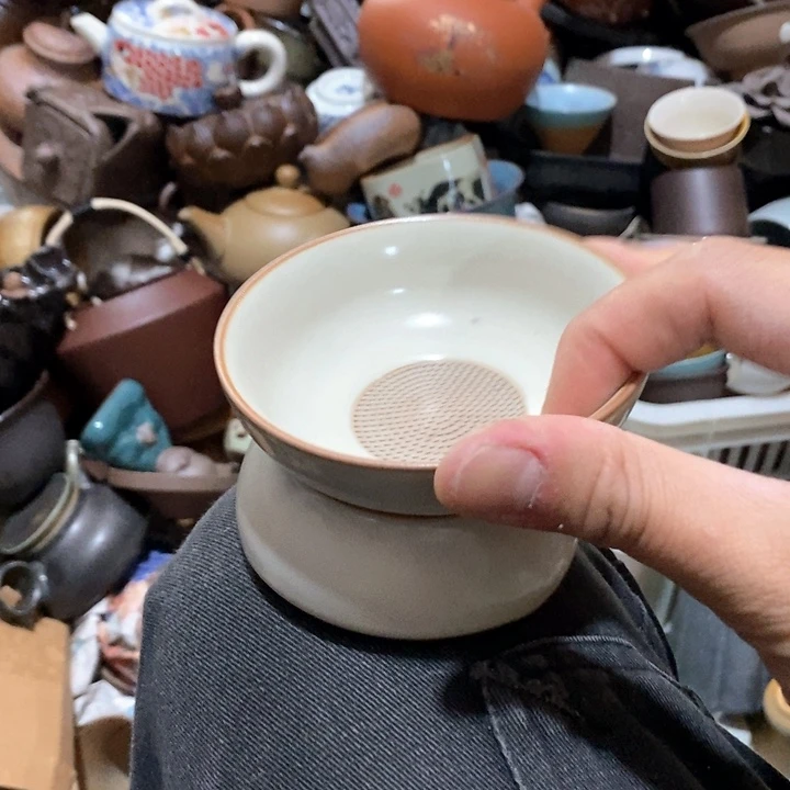 瓷片荷花绽放了我想去了一个多