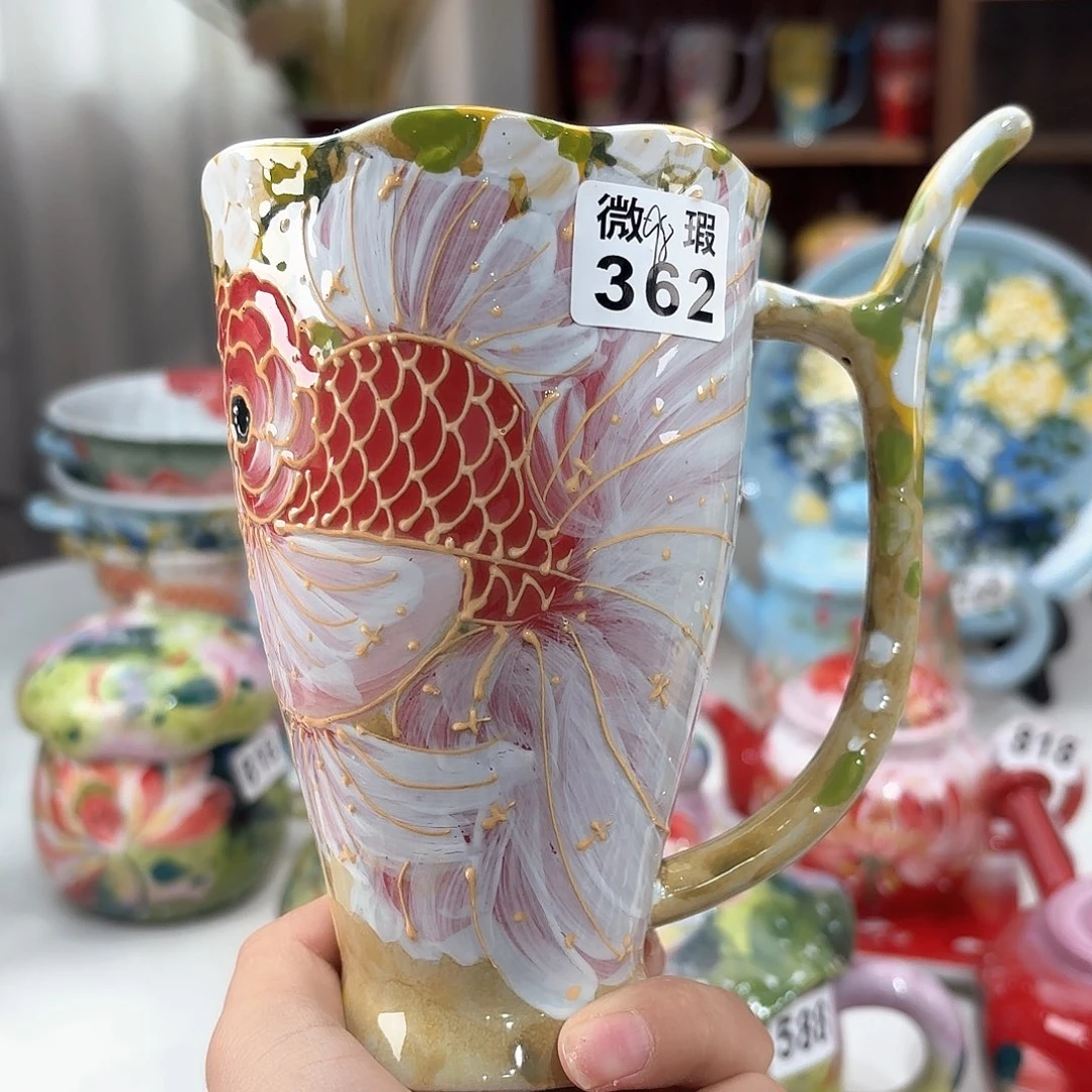 景德镇手绘高温釉下彩陶瓷茶具